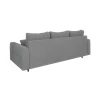 Lars - Sofa 3 sitzer mit Braun Holzfüßen im skandinavischen Stil aus Boucle-Stoff