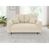 Trygve - Sofa 2 sitzer mit Braun Holzfüßen im skandinavischen Stil aus Chenille-Stoff