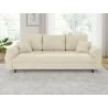 Trygve - Sofa 3 sitzer mit Braun Holzfüßen im skandinavischen Stil aus Chenille-Stoff