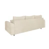 Trygve - Sofa 3 sitzer mit Braun Holzfüßen im skandinavischen Stil aus Chenille-Stoff