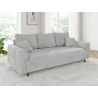 Trygve - Sofa 3 sitzer mit Braun Holzfüßen im skandinavischen Stil aus Chenille-Stoff