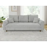 Trygve - Sofa 3 sitzer mit Braun Holzfüßen im skandinavischen Stil aus Chenille-Stoff