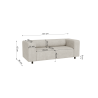 Oskar - Modernes Sofa 2 sitzer aus Cord-Stoff mit bequemem Sitz