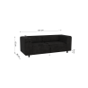 Oskar - Modernes Sofa 2 sitzer aus Cord-Stoff mit bequemem Sitz