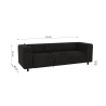 Oskar - Modernes Sofa 3 sitzer aus Cord-Stoff mit bequemem Sitz